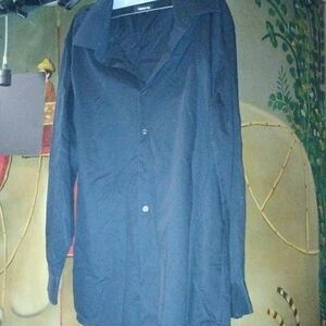 Claiborne Black Men's Casual Button Down Shirt